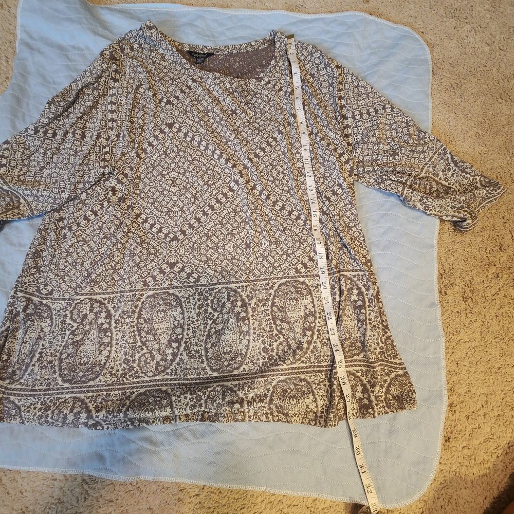 Lucky Brand 3/4 Sleeve 2X